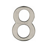 Heritage Brass Numeral 8 - 51mm  – Self Adhesive